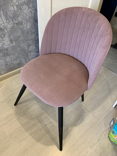 Стул на металлокаркасе Gabi 1 light purple / black / gold фото покупателя 181