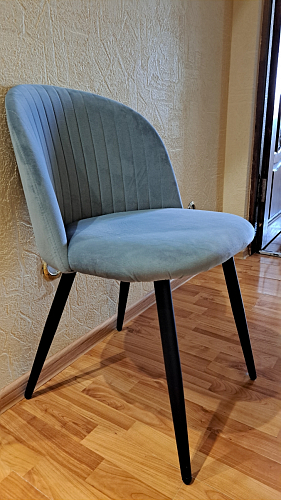 Стул на металлокаркасе Gabi gray / black фото покупателя 125