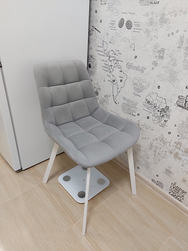 Стул на металлокаркасе Челси бежевый / черный фото покупателя 58