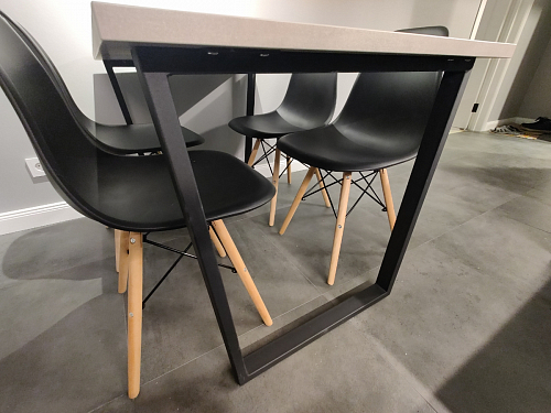 Стол Лота Лофт 120 32 мм бетон / черный матовый фото покупателя 192