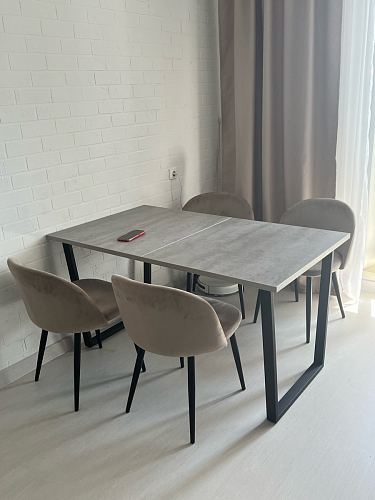 Деревянный стол Лота Лофт 140х80 дуб крафт табачный / черный матовый фото покупателя 819