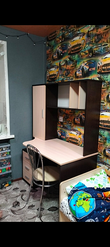 Стол компьютерный КСТ-16 бетон / белый фото покупателя 99