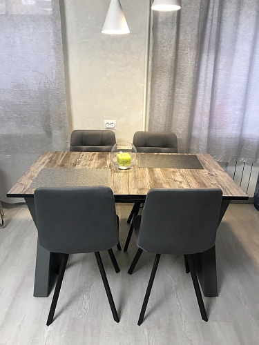 Стул на металлокаркасе Чилли синяя ткань / белый фото покупателя 762