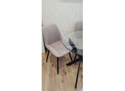 Стул на металлокаркасе Вейв светло-серый (hl 63) / 10К черный каркас фото покупателя 12