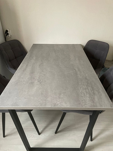 Деревянный стол Лота Лофт 140х80 черный матовый / бетон светлый фото покупателя 820