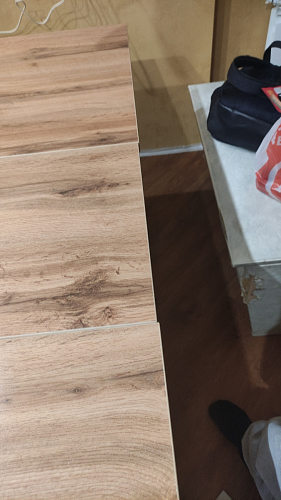 Стол раскладной Колон Лофт 120 32 мм дуб галифакс табако / черный матовый фото покупателя 151