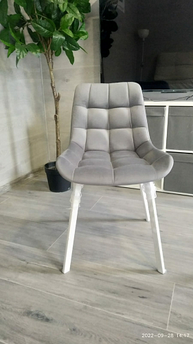 Стул на металлокаркасе Челси морская волна / черный фото покупателя 7