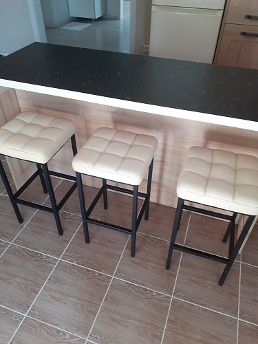 Барный стул Лофт микровелюр катания блэк / черный матовый фото покупателя 292