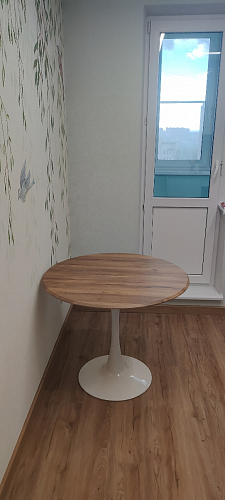 Стол Тулип 90х73 белый мрамор / золото фото покупателя 25