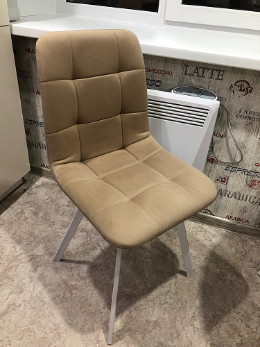 Стул на металлокаркасе Чилли К темно-серый (velutto 32) / черный фото покупателя 602