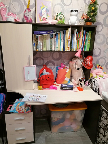 Стол компьютерный КСТ-16 бетон / белый фото покупателя 18