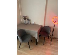 Стул на металлокаркасе Gabi 1 light purple / black фото покупателя 360