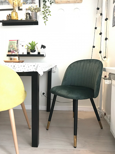 Стул на металлокаркасе Gabi green / black / silver фото покупателя 67