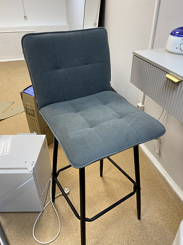 Полубарный стул Bari/Бари серый велюр фото покупателя 15