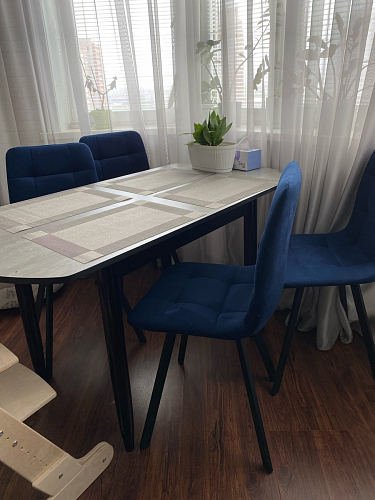 Стул на металлокаркасе Чилли синий / белый фото покупателя 122