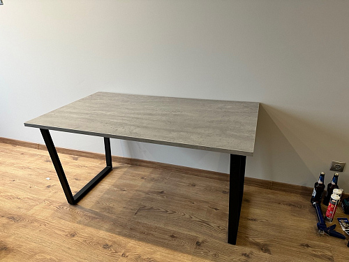 Деревянный стол Лота Лофт 140х80 черный матовый / бетон светлый фото покупателя 212