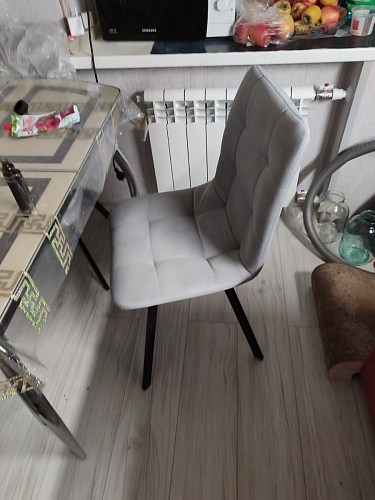 Стул на металлокаркасе Чилли К кирпичный / черный фото покупателя 436