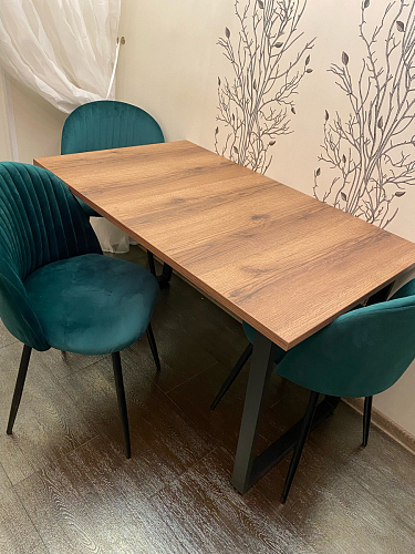 Стол Лота Лофт 120 32 мм бетон / черный матовый фото покупателя 165