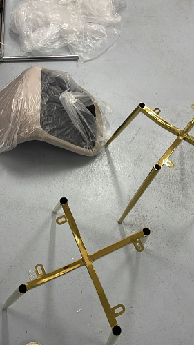 Стул на металлокаркасе Dabl 01 champagne / gold фото покупателя 150