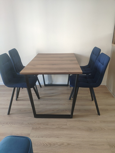 Деревянный стол Лота Лофт 120x75 дуб крафт табачный / черный матовый фото покупателя 538