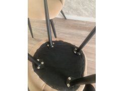 Стул на металлокаркасе Gabi 1 бежевый / черный с серебряными наконечниками фото покупателя 137