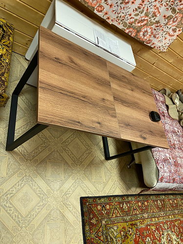 Деревянный стол Лота Лофт 140х80 черный матовый / бетон светлый фото покупателя 770