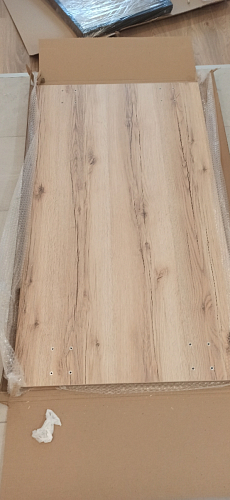 Деревянный стол Лота Лофт 120х75 белый матовый / дуб крафт золотой фото покупателя 462