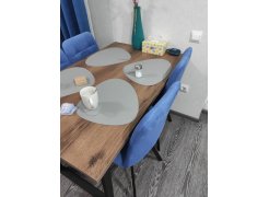 Стул на металлокаркасе Чилли синяя ткань / белый фото покупателя 75