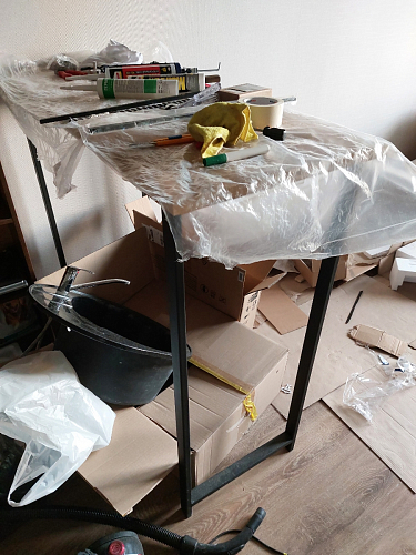 Барная стойка Дилан Лофт 120х60х90 бетон фото покупателя 63