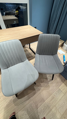 Стул на металлокаркасе Седа К velvet lux 76 / черный фото покупателя 279