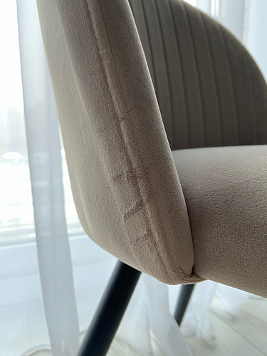 Стул на металлокаркасе Gabi dark beige / black / silver фото покупателя 663