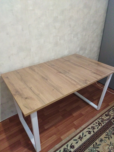 Стол Лота Лофт 120 25 мм сабия / белый матовый фото покупателя 35