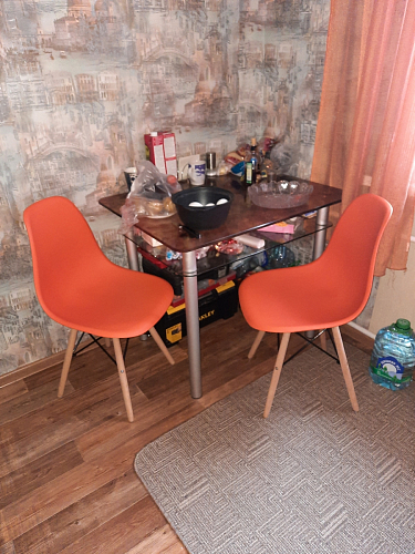 Пластиковый стул Eames PC-015 серо-голубой / дерево фото покупателя 119