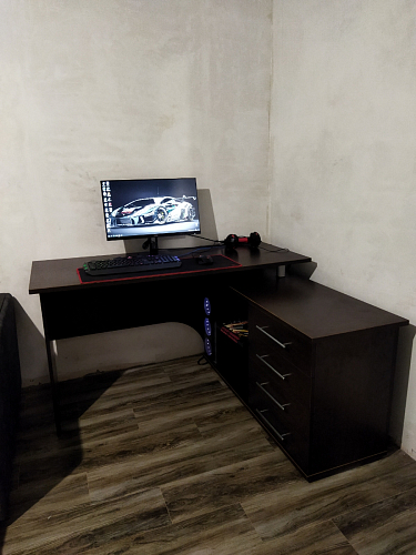 Компьютерный стол КСТ-109П правый дуб сонома / белый фото покупателя 66