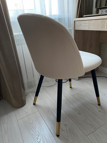 Стул на металлокаркасе Gabi 1 light blue / black / gold фото покупателя 108