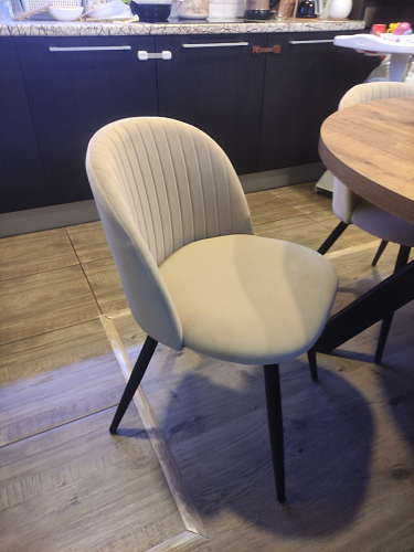 Стул на металлокаркасе Gabi 1 light blue / black / gold фото покупателя 693