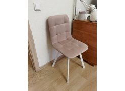 Стул на металлокаркасе Чилли синяя ткань / белый фото покупателя 138