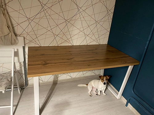 Деревянный стол Лота Лофт 120x75 дуб крафт табачный / черный матовый фото покупателя 161