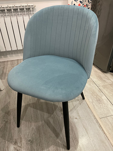 Стул на металлокаркасе Gabi dark beige / black / silver фото покупателя 519