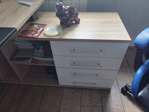 Компьютерный стол КСТ-109П правый дуб сонома / белый фото покупателя 48