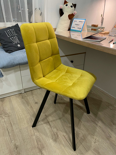 Стул на металлокаркасе Чилли черный / голубой фото покупателя 1393