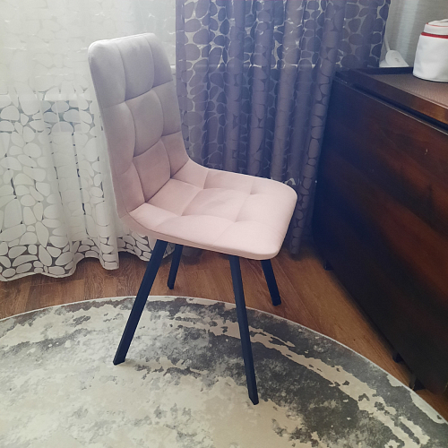 Стул на металлокаркасе Чилли бежевый / белый каркас фото покупателя 1381