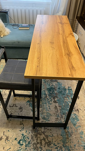 Барная стойка Дилан Лофт 120х40х98 дуб делано темный фото покупателя 10