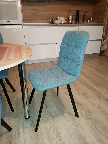 Стул на металлокаркасе Bruk blue / white фото покупателя 6