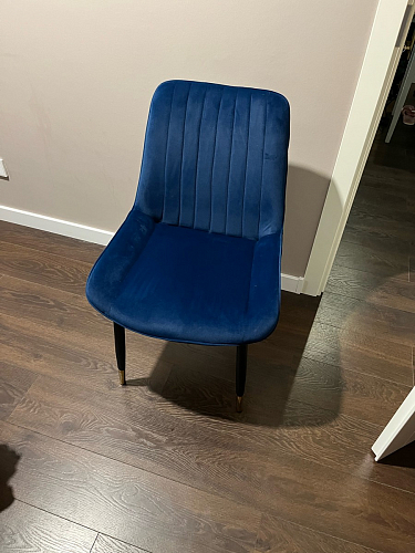 Стул на металлокаркасе Seda 01 blue / gold / black фото покупателя 51