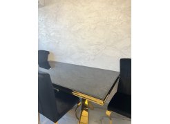 Стеклянный стол Komin 2 черный / золото фото покупателя 1