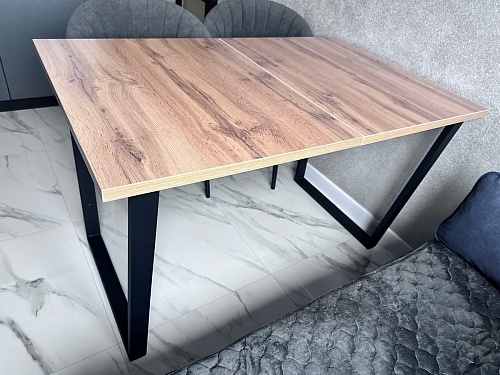 Деревянный стол Лота Лофт 120х75 белый матовый / дуб крафт золотой фото покупателя 741