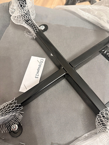 Стул на металлокаркасе Чилли К светло-серый велюр / черный каркас фото покупателя 502