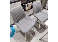 Стул на металлокаркасе Вейв светло-серый (hl 63) / 10К черный каркас фото покупателя 129