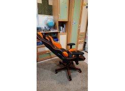 Компьютерное кресло Racer черное / голубое фото покупателя 47